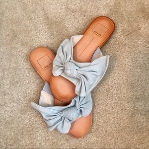 Dolce vita chambray bow sandals